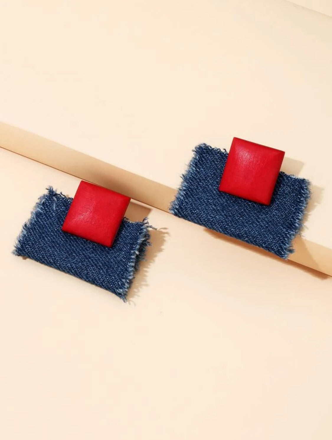 Denim small earrings