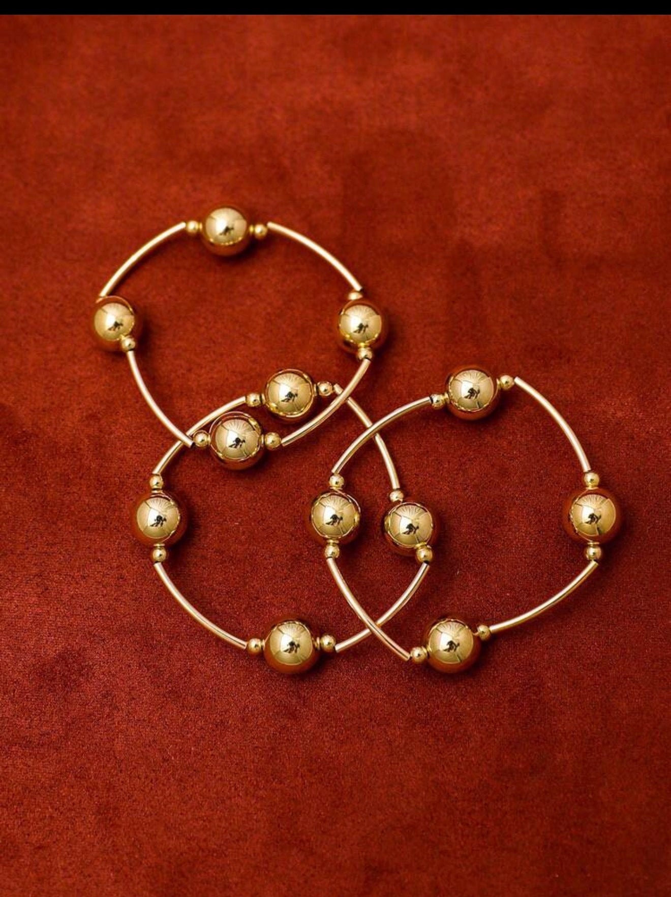Vintage small chunky gold bracelet