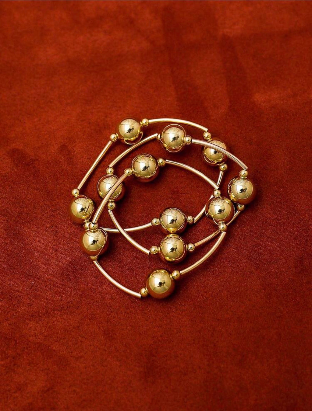Vintage small chunky gold bracelet