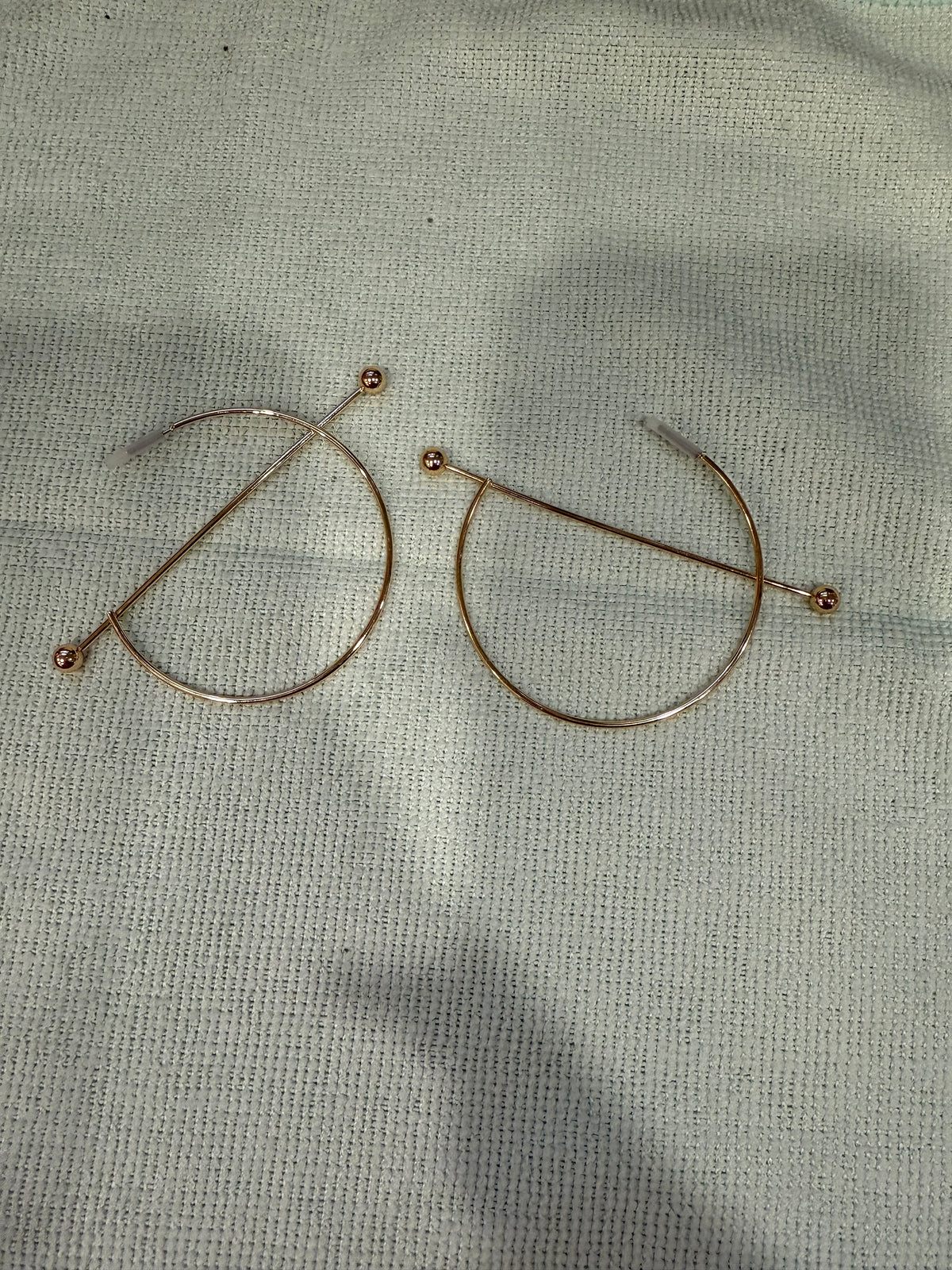 Round hoop earrings