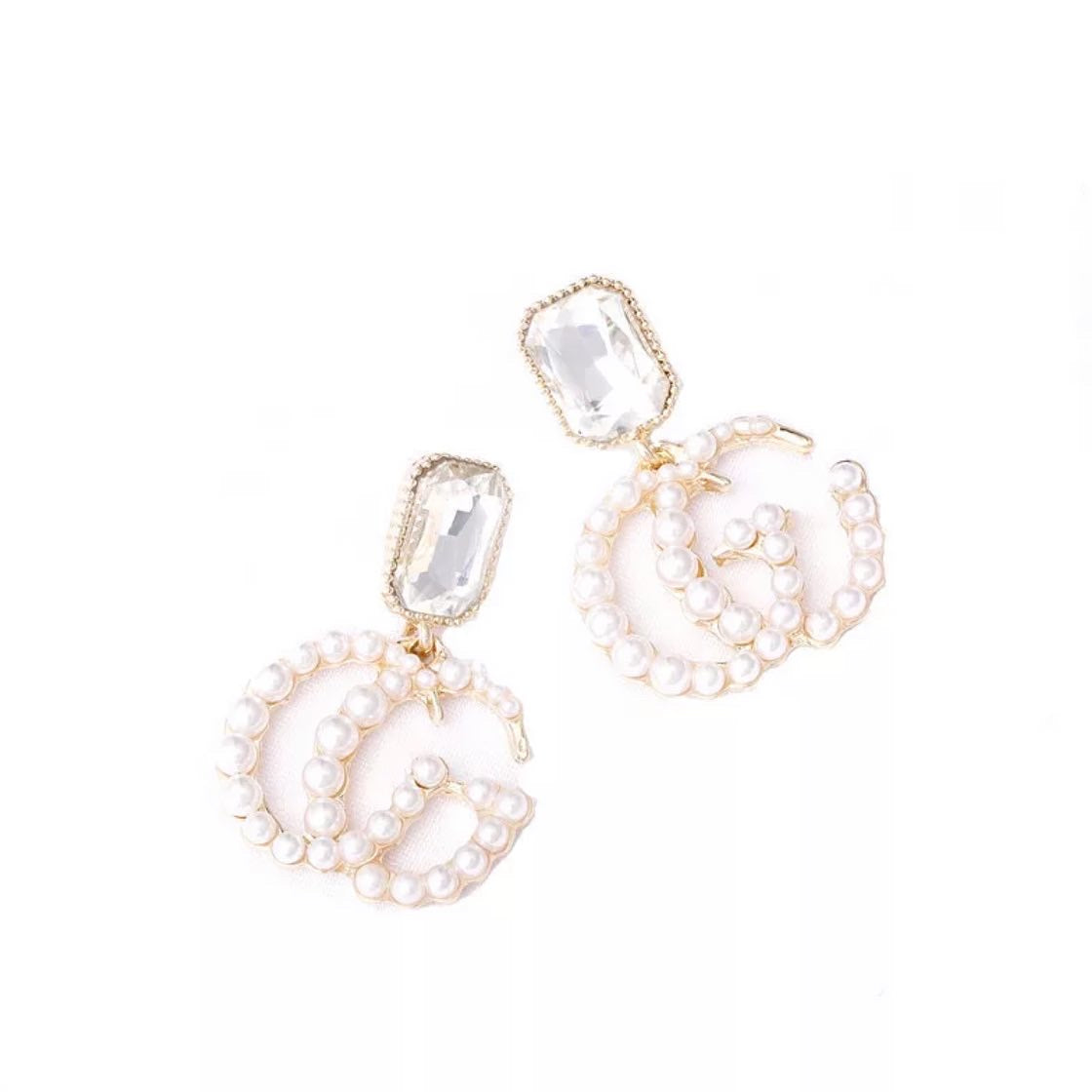 Gg pearl and gold earrings