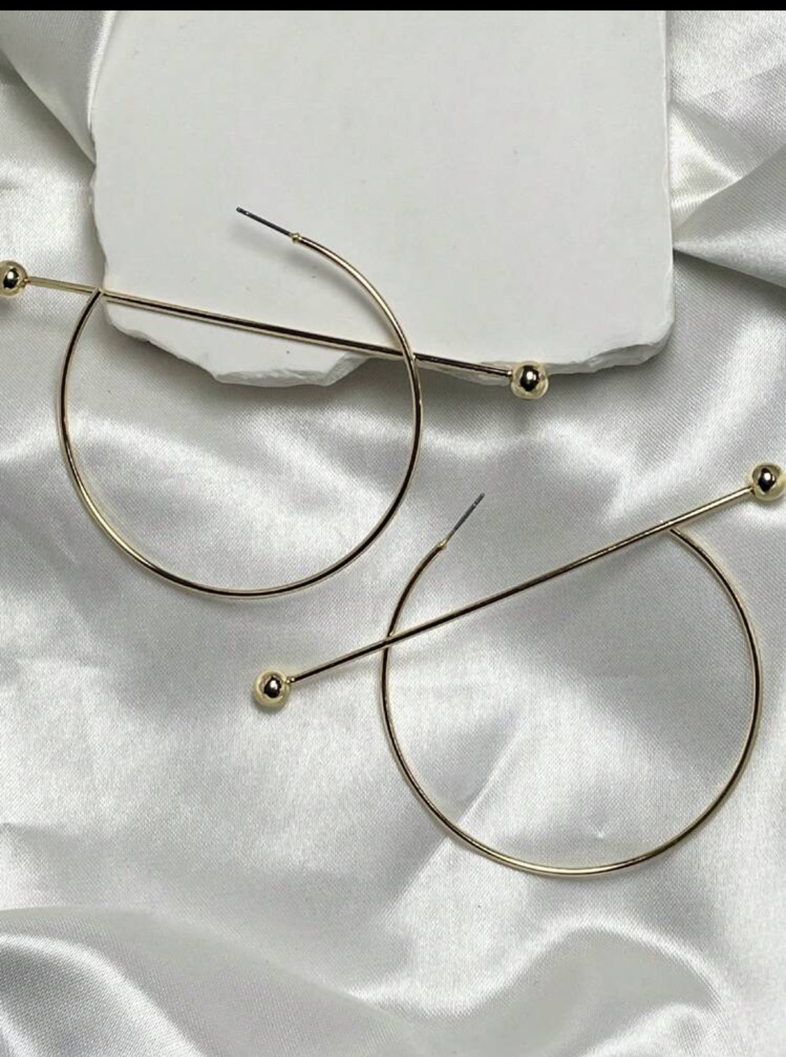 Round hoop earrings