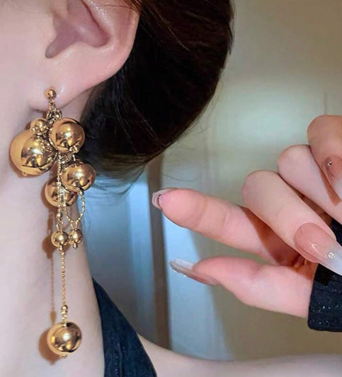 Long tasseled earrings
