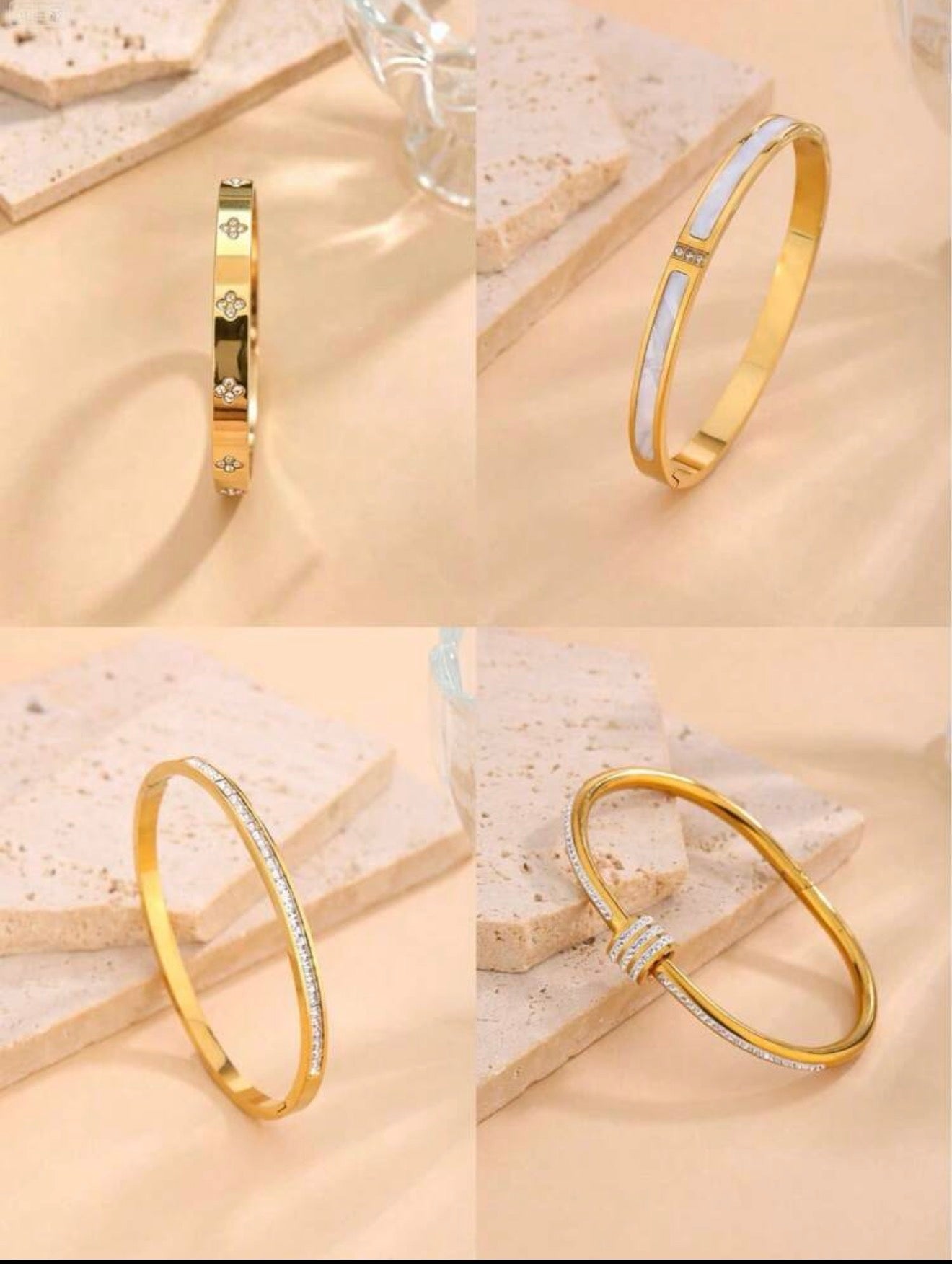 4piece stainless steel bracelet