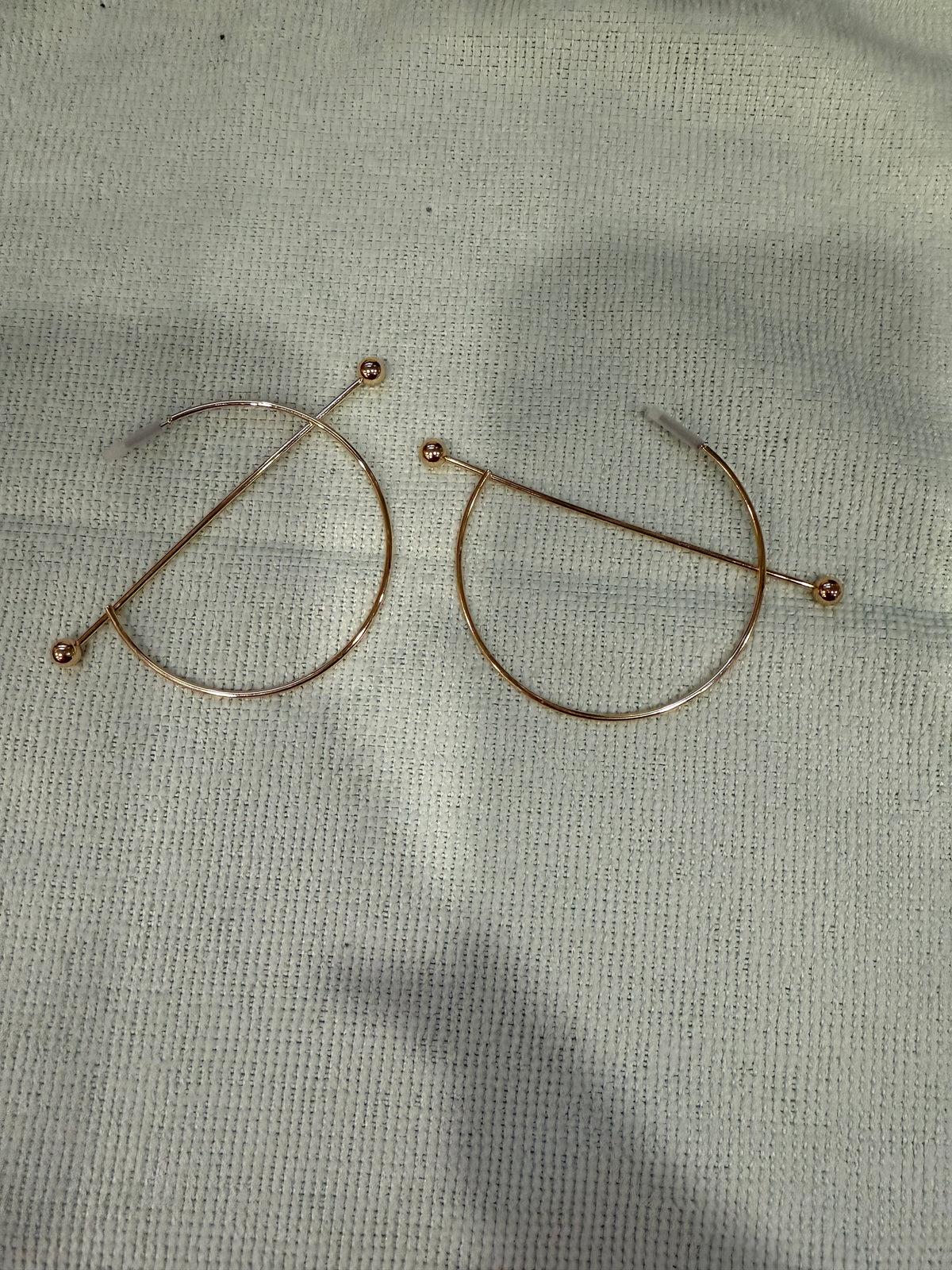 Round hoop earrings