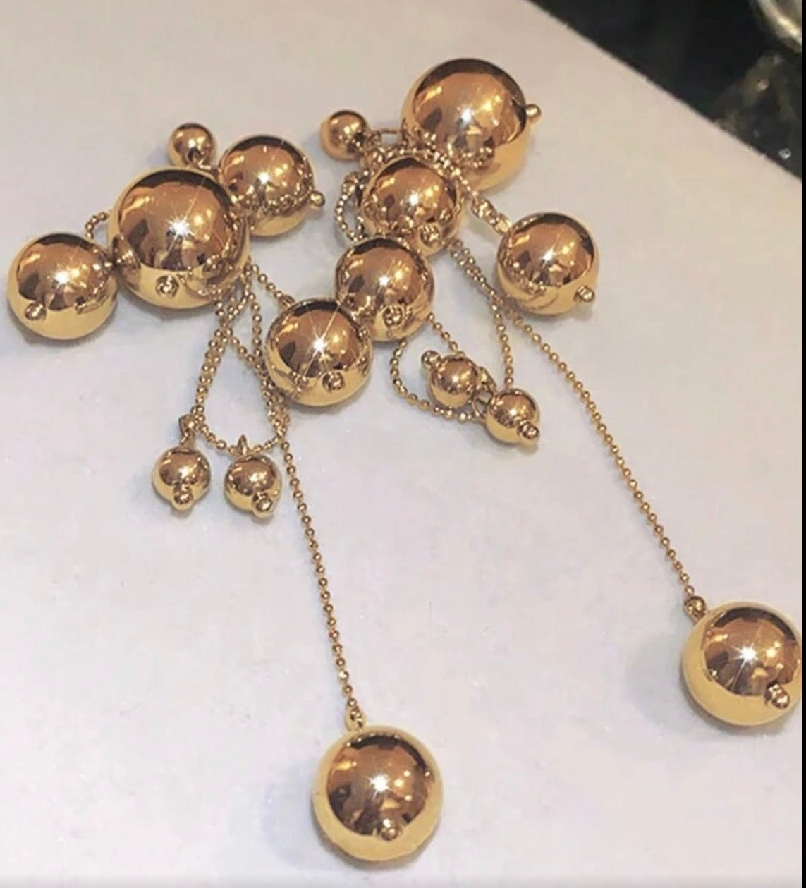 Long tasseled earrings