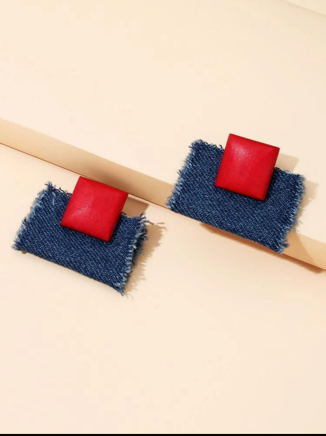 Denim small earrings