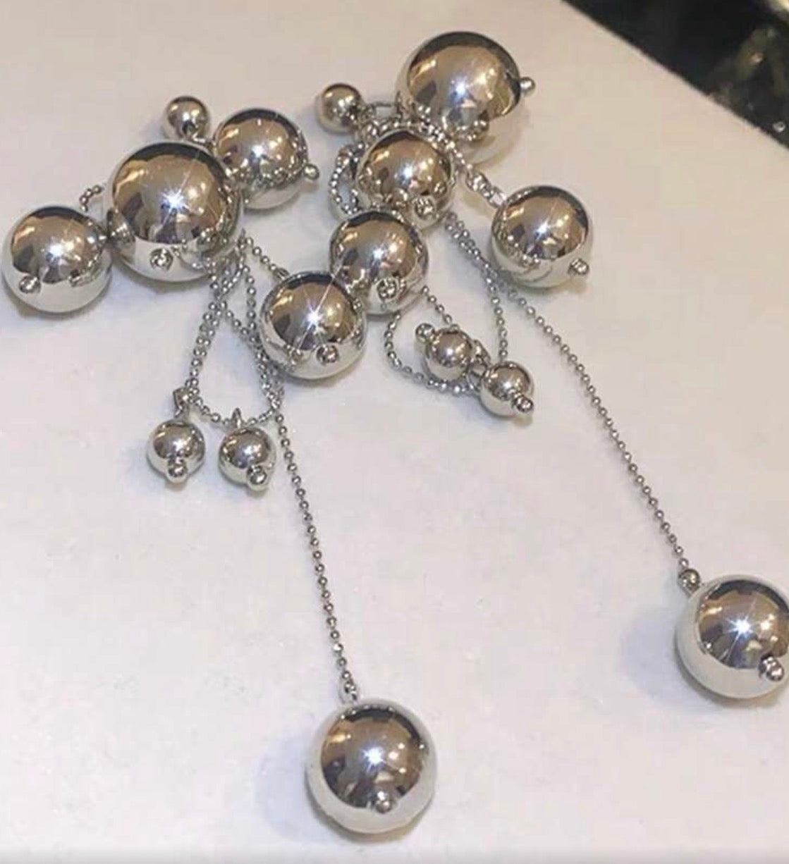 Long tasseled earrings