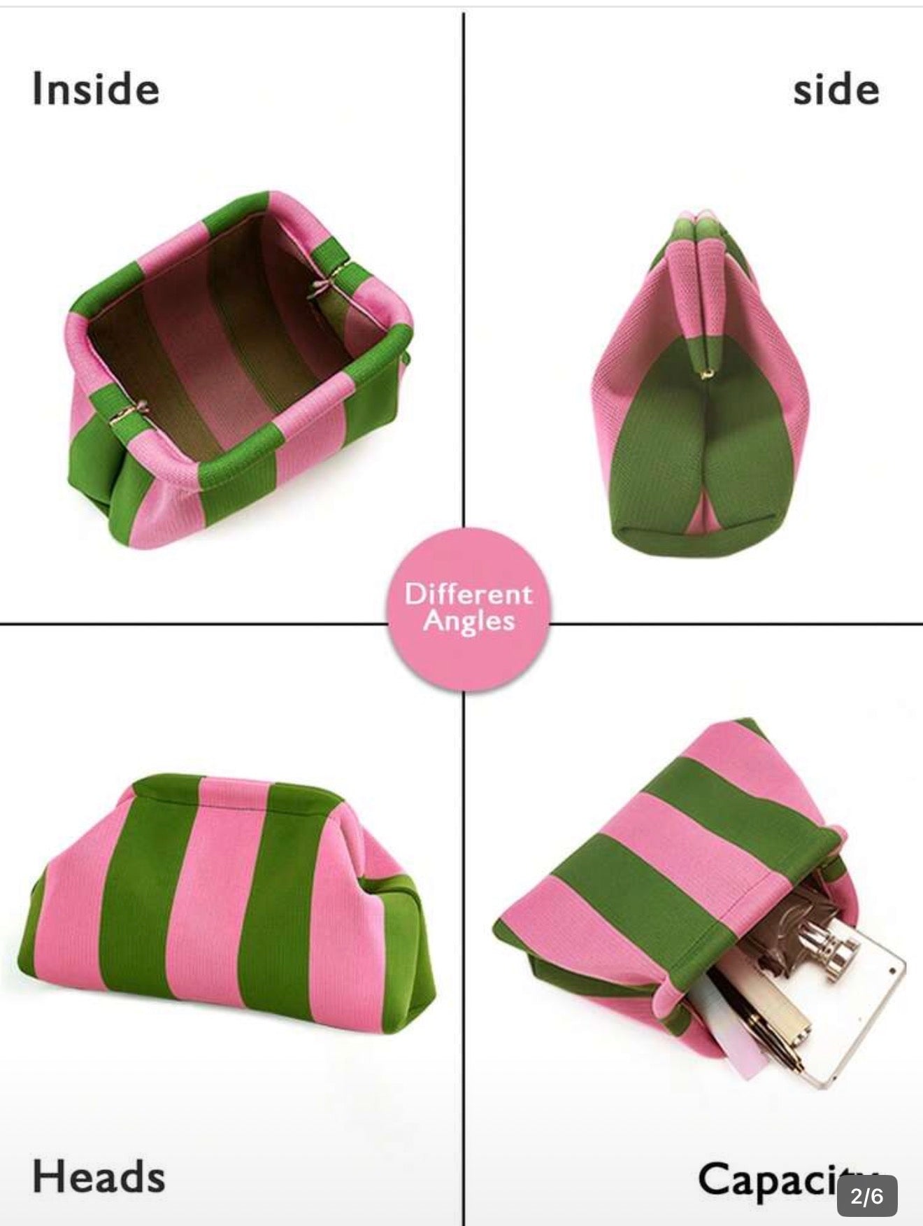 Green stipe clutch