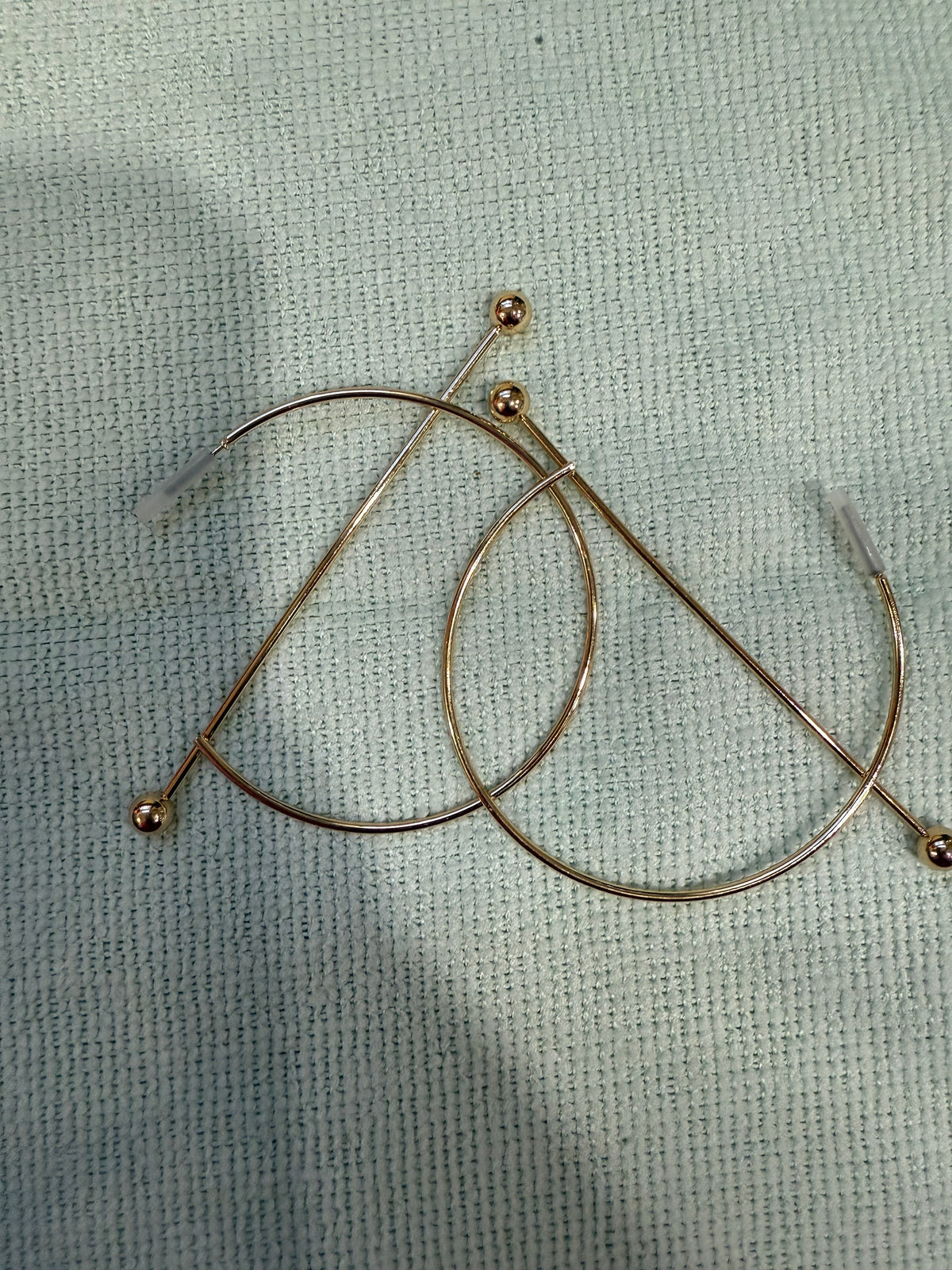Round hoop earrings